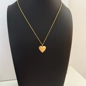 Dior Gold Heart Charm Necklace